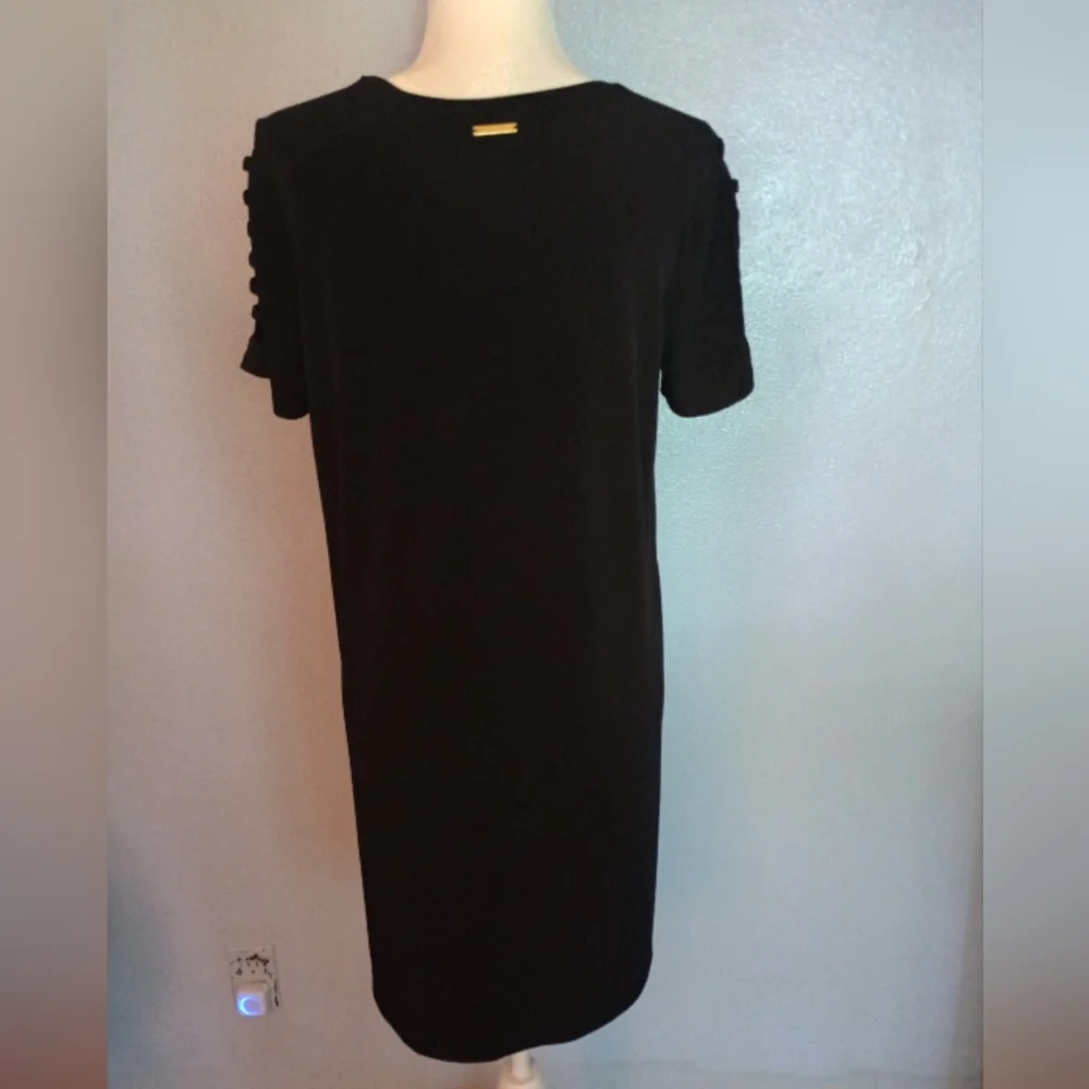 Michael Kors Black Cut Out Ladder Short Sleeve Mini Dress Size M - Picture 3 of 7